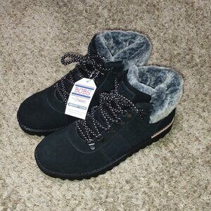 Women's Bob Skechers Faux fur/Leather Upper Ankle Boot Shoes Size US 10 NWOB/NWT